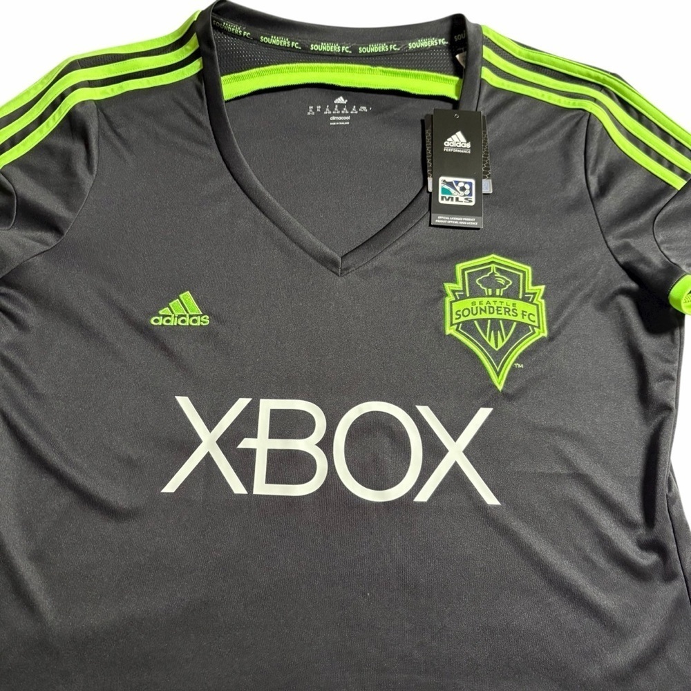Adidas | Seattle Sounders FC “Pitch" Black Jersey | Women’s XL | MLS Soccer - Picture 2 of 12